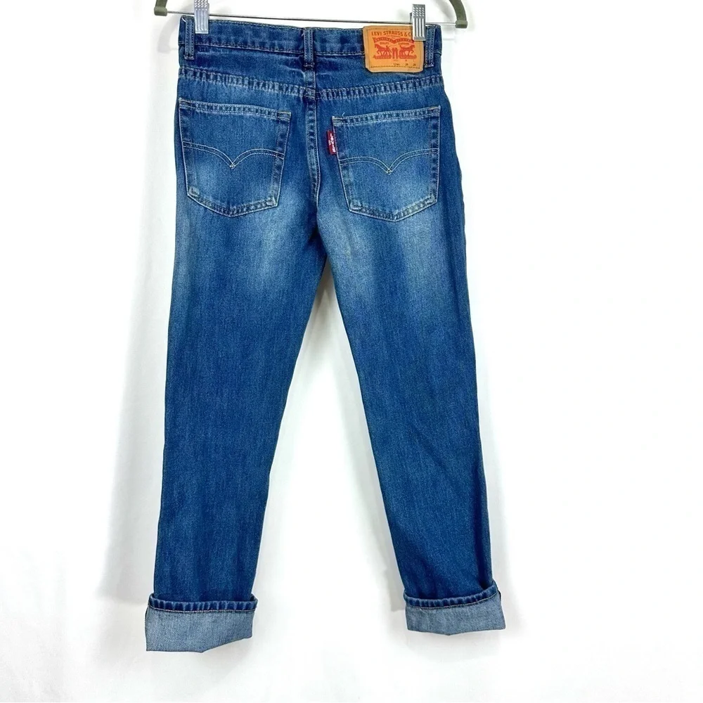 Levi’s Youth Boys Sz 12 Regular 502 REGULAR TAPER Blue Denim Jeans Roll Up Hem